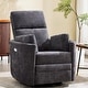 preview thumbnail 4 of 68, HOMYKA Power Rocker Swivel Recliner with USB and Type-C Ports Dark Grey
