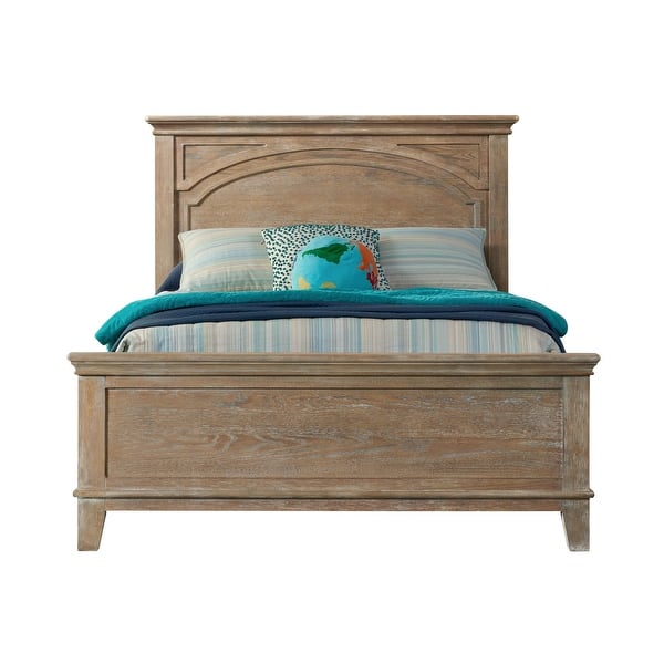 slide 2 of 3, Leland Traditional Wood Complete Full Bed, Sandwash Gray