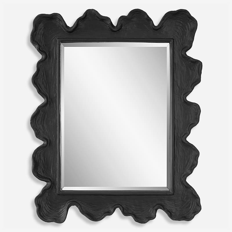 Uttermost Sea Coral Black Mirror - 27.13"W x 34.25"H x 2.5"D