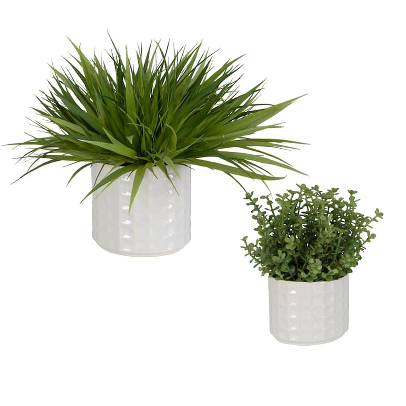 Uttermost Edgewood Greenery, Set Of 2 - 18"W x 14"H x 18"D