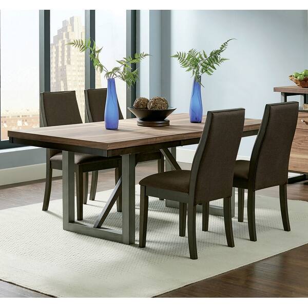 slide 2 of 14, Spring Creek Rectangular Dining Table Set 5-Piece - Natural Walnut / Chocolate