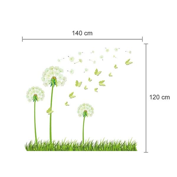 dimension image slide 1 of 3, Walplus Glow in Dark Dandelion 3D Butterflies Wall Sticker Home Decor