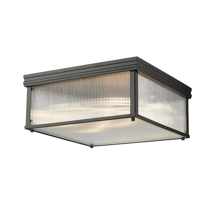 Z-Lite 7504FS18 Carnaby 4 Light 18" Wide Flush Mount Ceiling Fixture - Matte Black