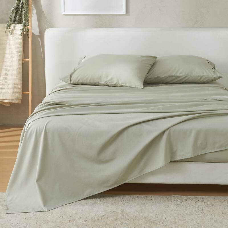 Patina Vie Maison Ultra-Soft Cotton & Rayon from Bamboo Blend Sheet Set - Full - Sage Green