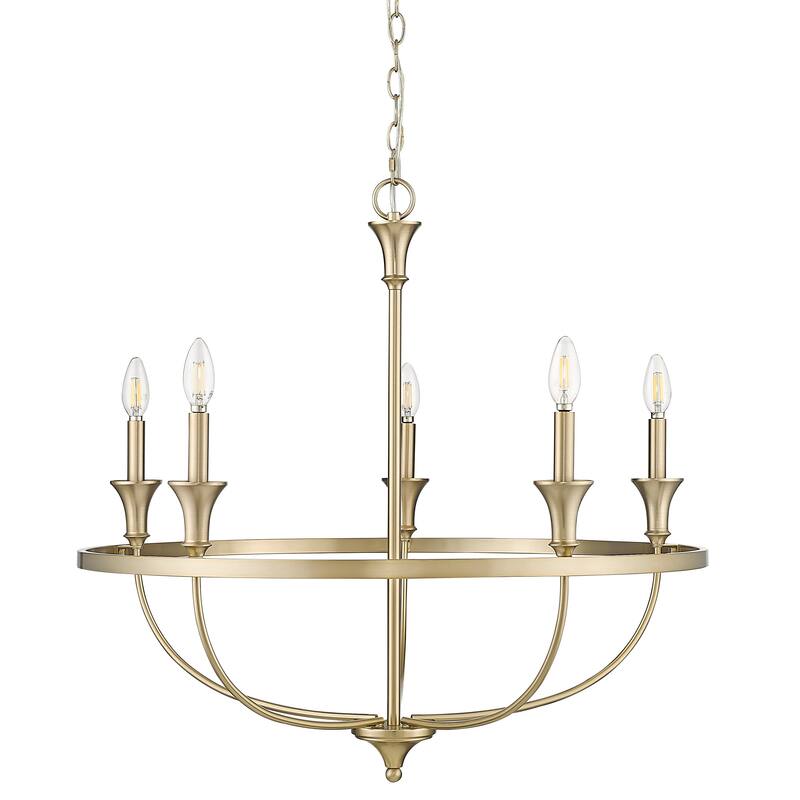 Millennium Lighting 28005 Emery 5 Light 29" Wide Taper Candle Style - Modern Gold