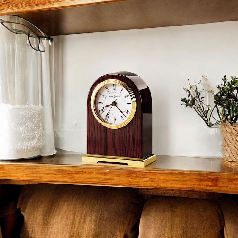 Howard Miller Carter Classic Vintage Transitional Mantel Clock - Cherry-Gold