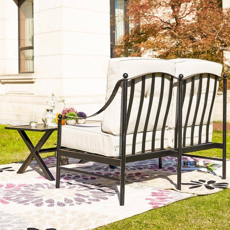 PATIO FESTIVAL 2-pc. Outdoor Cushioned Loveseat and Coffee Table Set