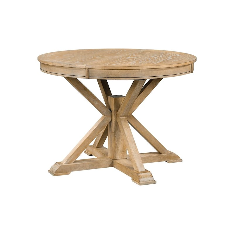 5 PCS Retro Style Dining Table Set for 4 with Extendable Table and 4 Upholstered Chairs