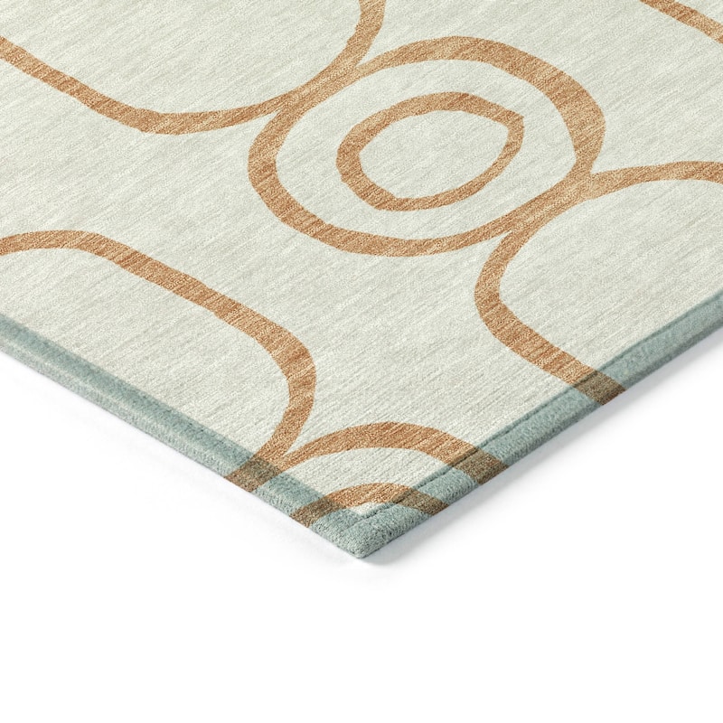 Machine Washable Indoor/ Outdoor Modern Vibe Chantille Rug