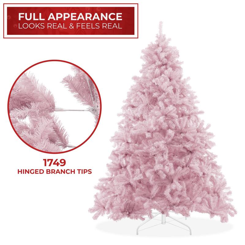 75ft Pink Spruce Artificial Holiday Christmas Tree with Metal Stand - 7.5 ft