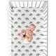 preview thumbnail 4 of 4, Sweet Jojo Designs Grey and White Fitted Crib Sheet for Mint Watercolor Elephant Safari Collection