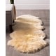 preview thumbnail 49 of 76, Silver Orchid Nansen Genuine Soft Australian Sheepskin Rug 2' x 6' Runner - champagne