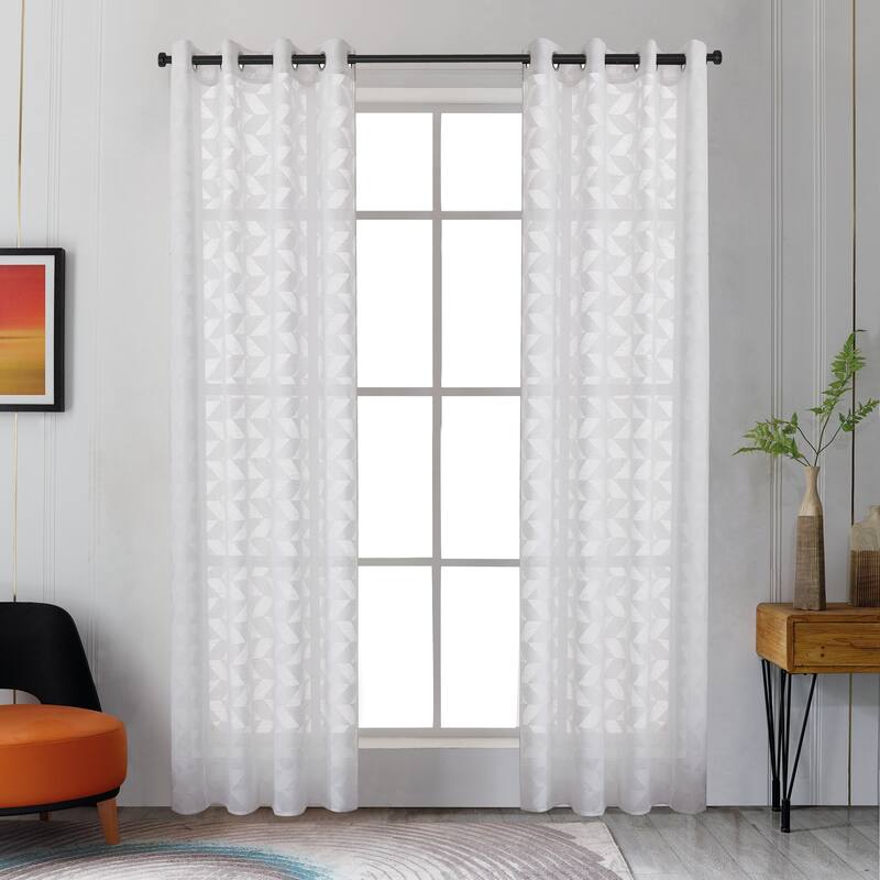 Lyndale Blake Sheer Curtain - 84 - White