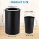 preview thumbnail 9 of 19, 10.6 Gal/40L Open Top Round Trash Can, Stainless Steel with Inner Bucket for Office, Kitchen, Bathroom, Green