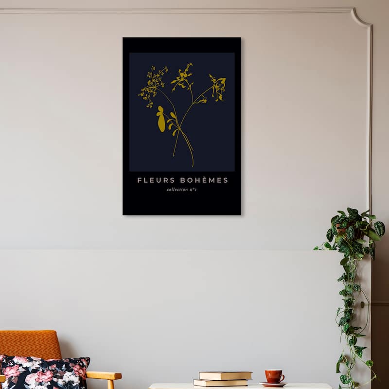 Wynwood Studio Canvas Floral and Botanical Fleurs Boheme Number One III Purple and Modern & Contemporary Wall Art Canvas Print - 20 x 30