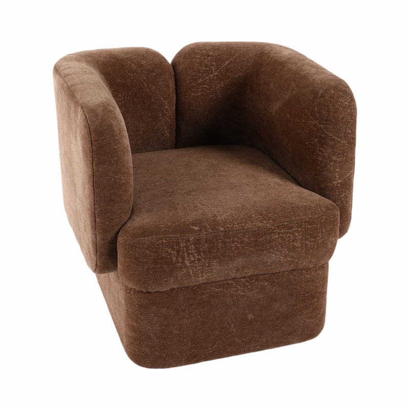 Sagebrook Home Modern Glam Upholstered Accent Chair - 28" Wide Fabric Armchair with Wooden Frame - 28" x 27" x 27"
