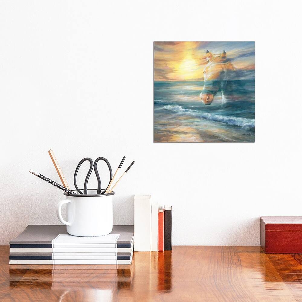 iCanvas "Waves Of Wonder (Horse Over Beach Sunset)" by Melani Pyke Canvas Print