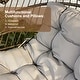 preview thumbnail 12 of 22, Stand Wicker Rattan Patio Basket Swing Egg Chair with C Type Bracket