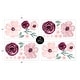 preview thumbnail 4 of 2, Burgundy Pink Watercolor Floral Wall Decal Stickers Nursery Decor (Set of 4) - Blush Maroon Rose Shabby Chic Flower Farmhouse