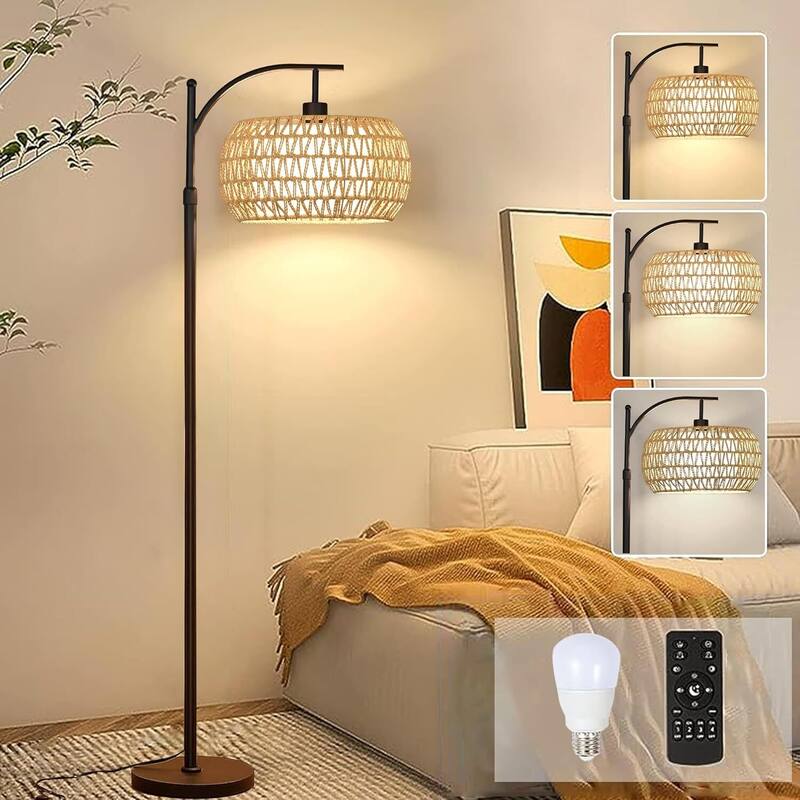 Arc Floor Lamp with Table and Shelves - 12 Inch - cydariform