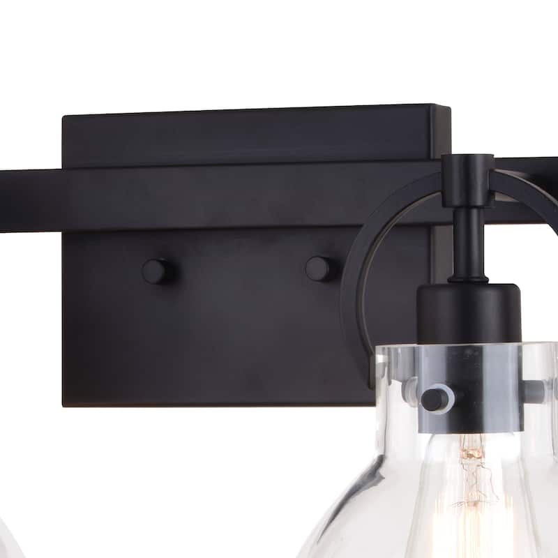 Ogden Contemporary Bathroom Vanity Light Fixture Clear Glass