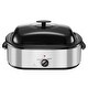 preview thumbnail 10 of 9, Black-Silver 20QT Electric Roaster Oven with Self-Basting Lid 1450W - 23.31 x 15.67 x 12.01 inch