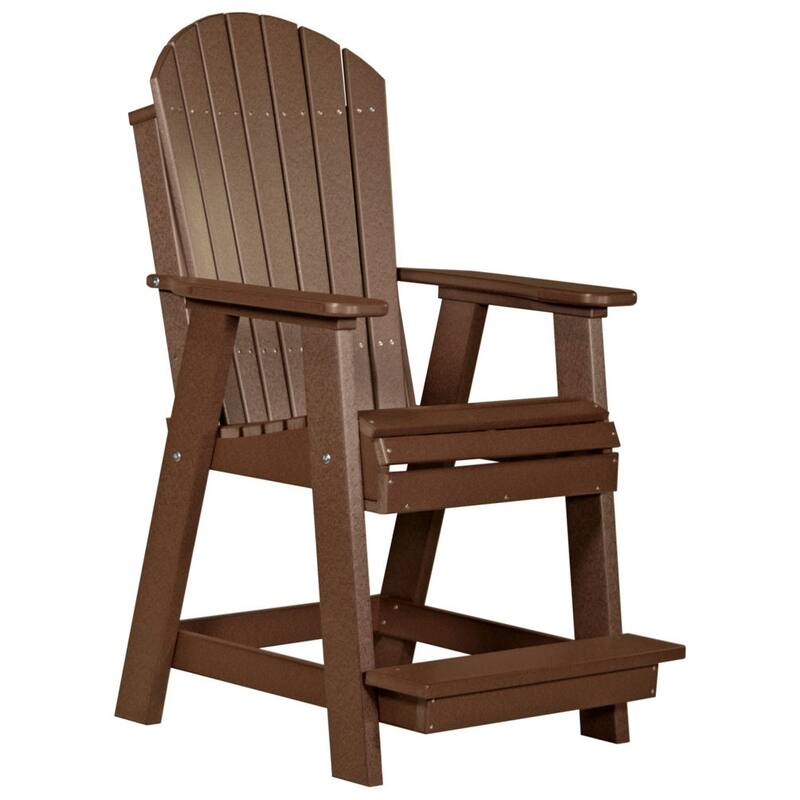 Poly Lumber Adirondack Balcony Chair - Chestnut Brown