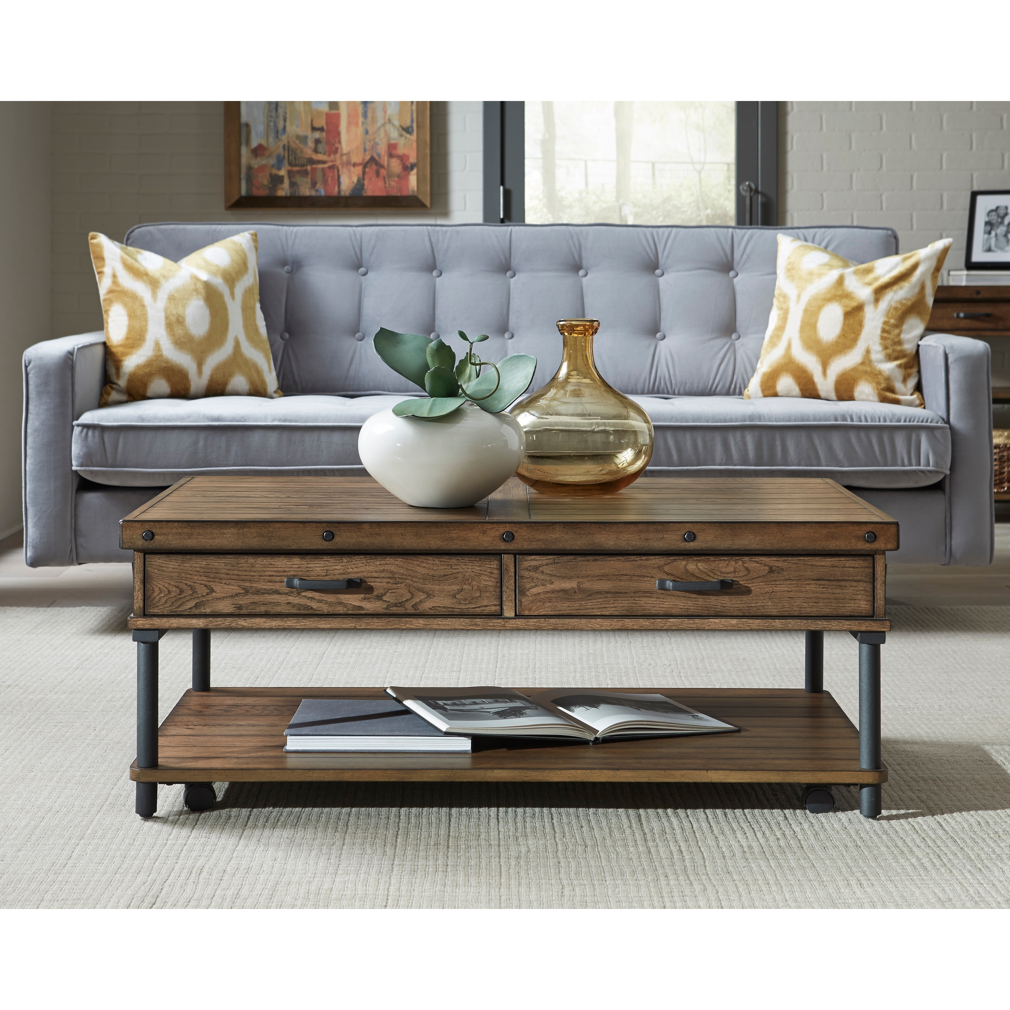 Shop Solid Wood Rectangular Coffee Table On Sale Overstock