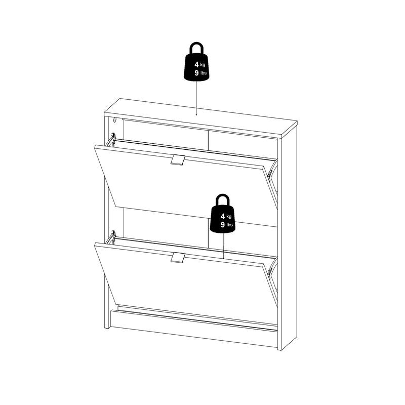 Porch & Den Cambria 2-Drawer Shoe Cabinet