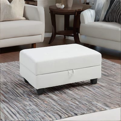 Faux Leather Ottoman for Living Room