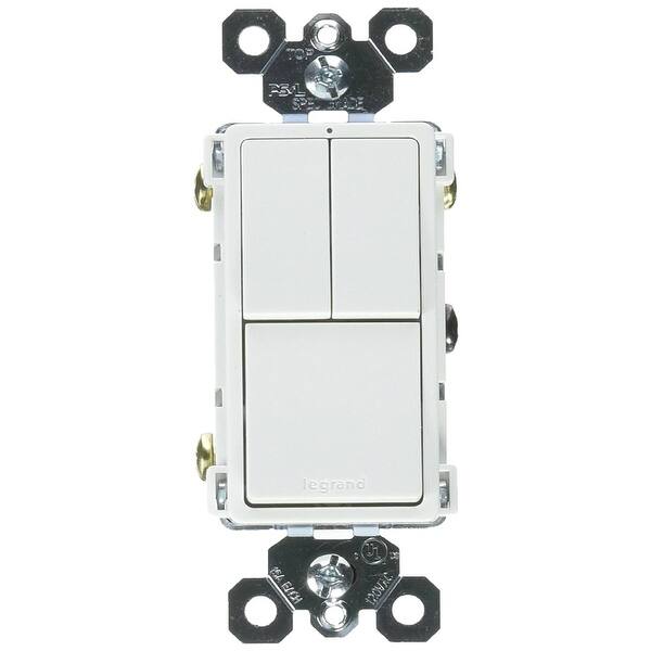 Legrand Rcd113wcc6 Grounding 2 Single Pole Amp 1 Single 3 Way Switch White 15a