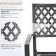 preview thumbnail 39 of 54, MAISON ARTS 9-Piece Patio Dining Set, 60 Inch Square Metal Table and 8 Metal Dining Chairs