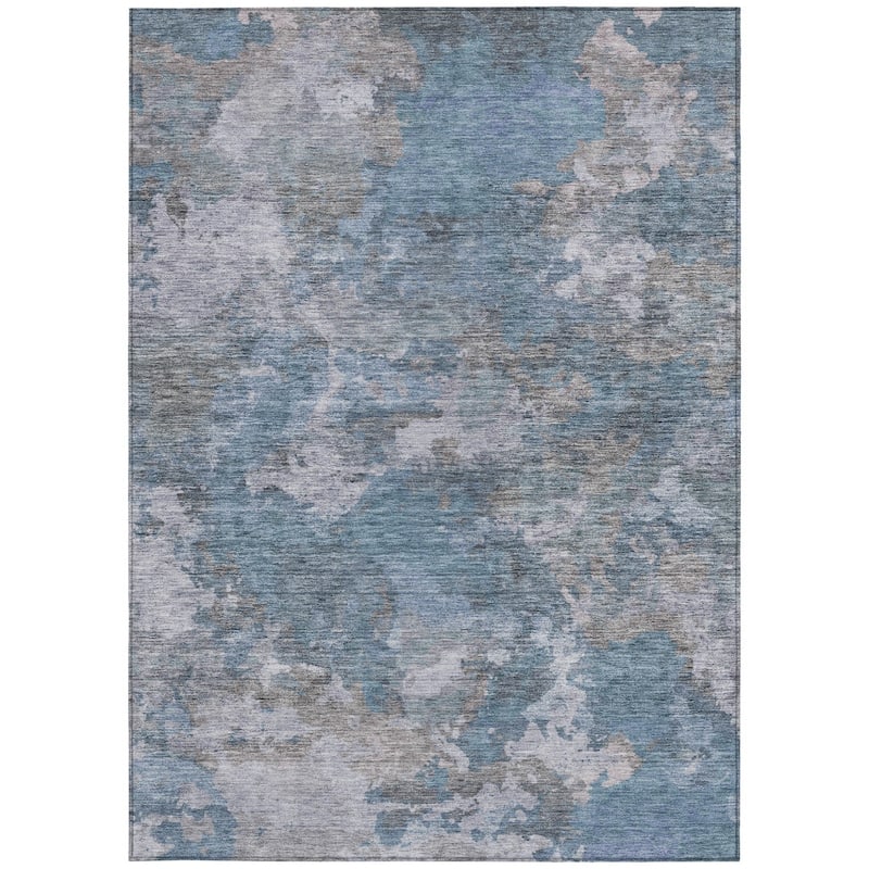 HomeRoots Abstract Transitional Rectangle Outdoor Rug