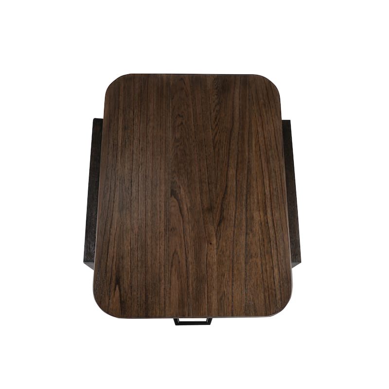 Magnussen Home Hallie Milk Chocolate and Dark Chocolate Rectangular End Table - 22''W x 26''D x 23''H