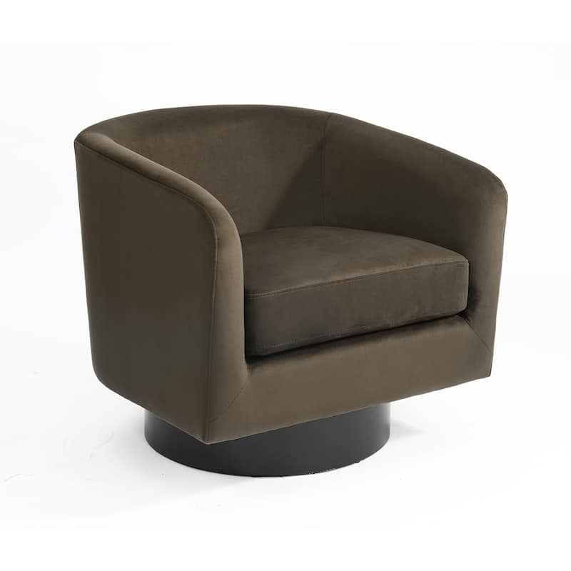 Modern Barrel Swivel Accent Chairs For Living Room