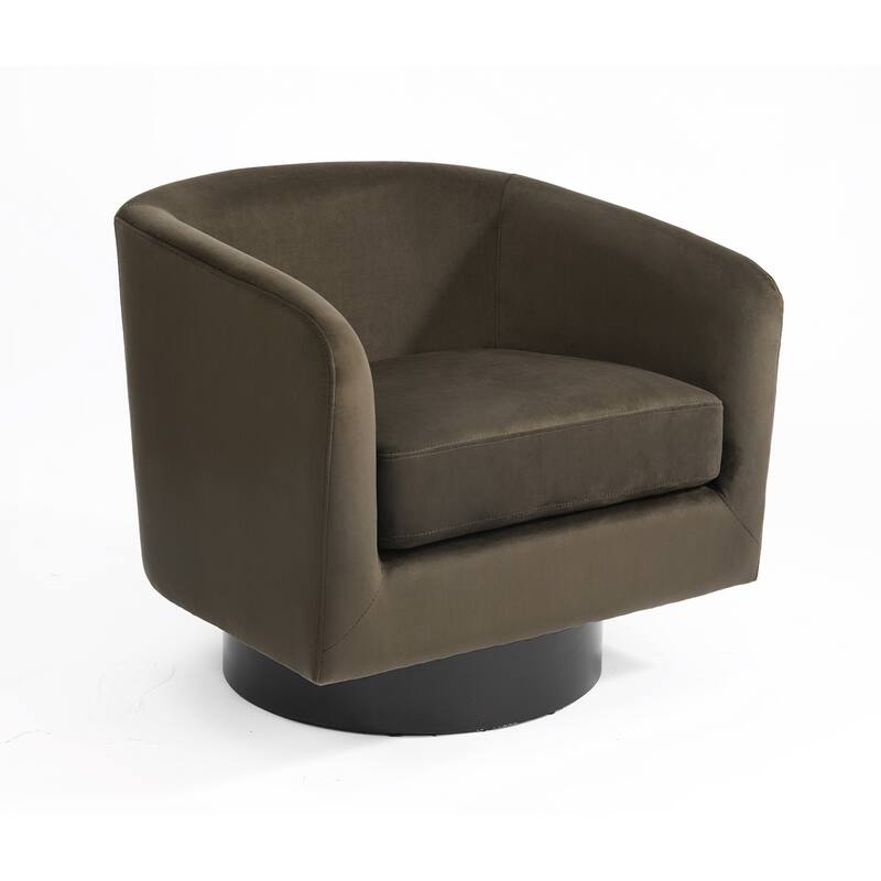 Modern Upholstered 360 degree Swivel Accent Arm Chair