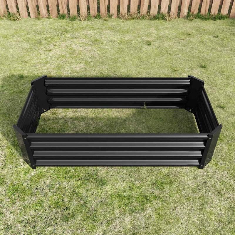 Metal Raised Garden Bed Planter Box for Outdoor Gardening