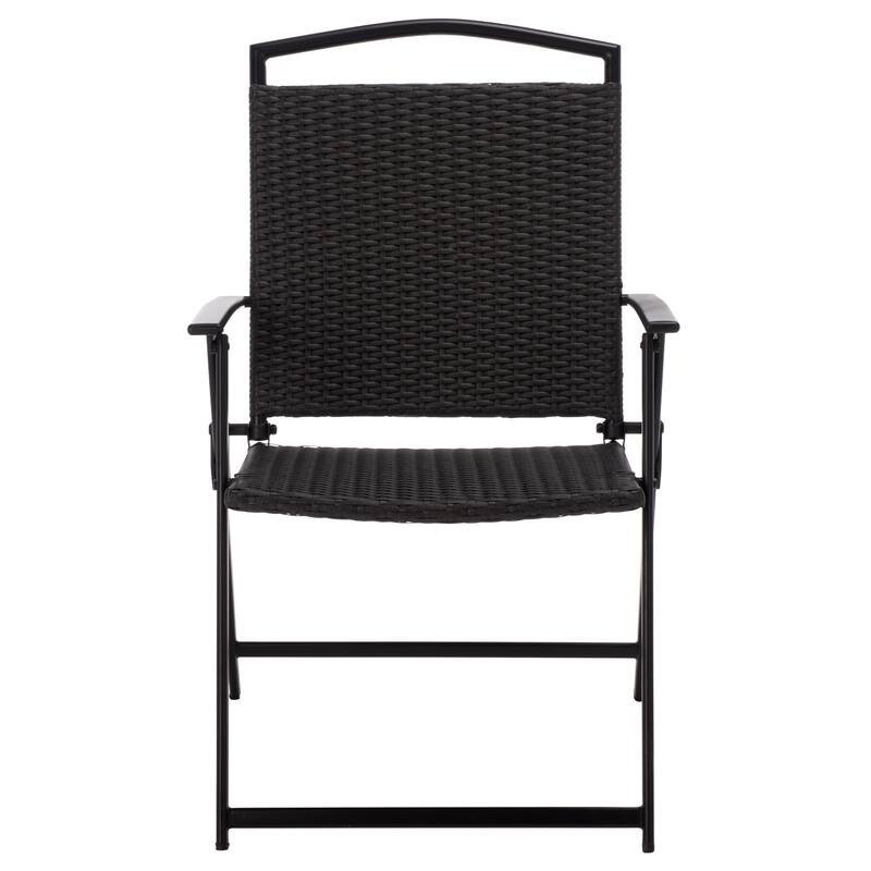 SAFAVIEH Outdoor Living Dory Folding Chair (Set of 2) - 25"W x 23"D x 36"H