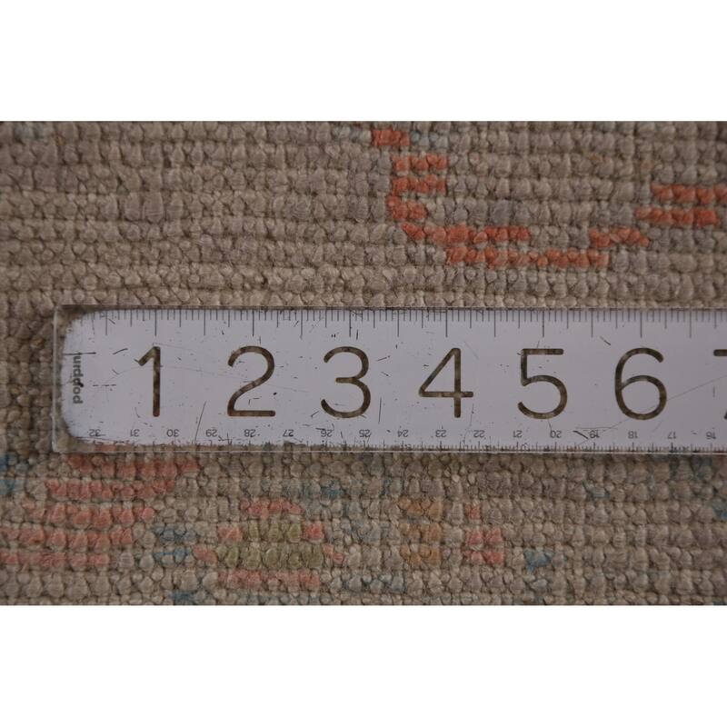 Hand Knotted Oriental 100% Wool Carpet Transitional All-Over Greys & Charcoal Oushak Area Rug - 13' 2'' X 9' 8''