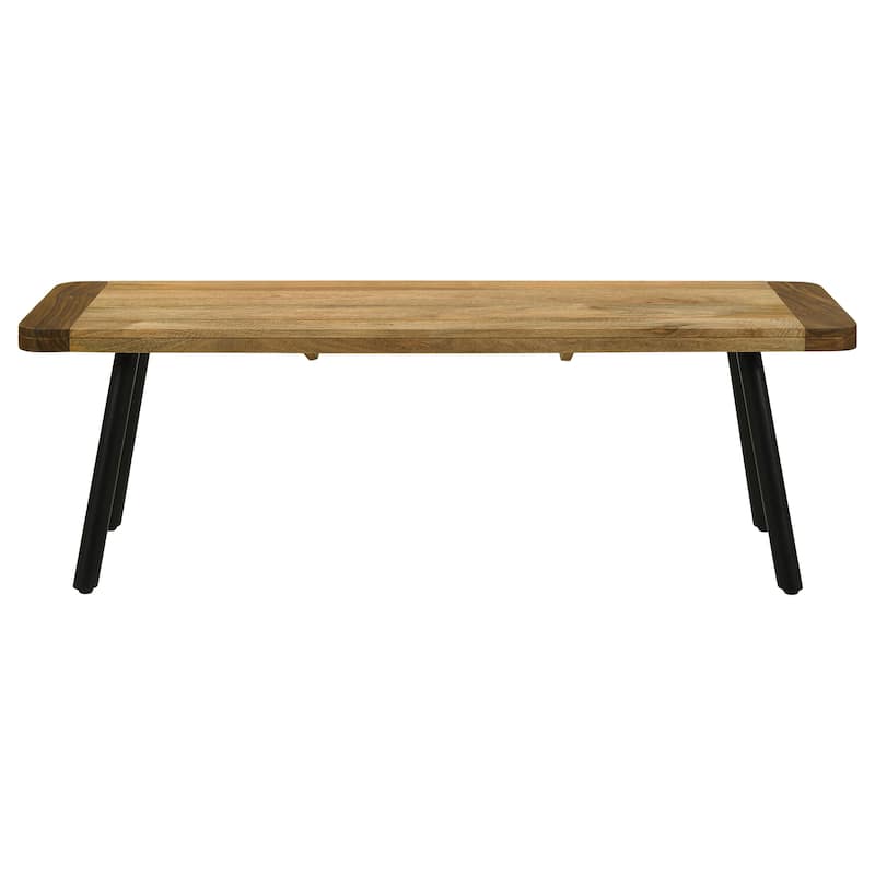 Maverick Natural Mango and Black Wood Dining Bench