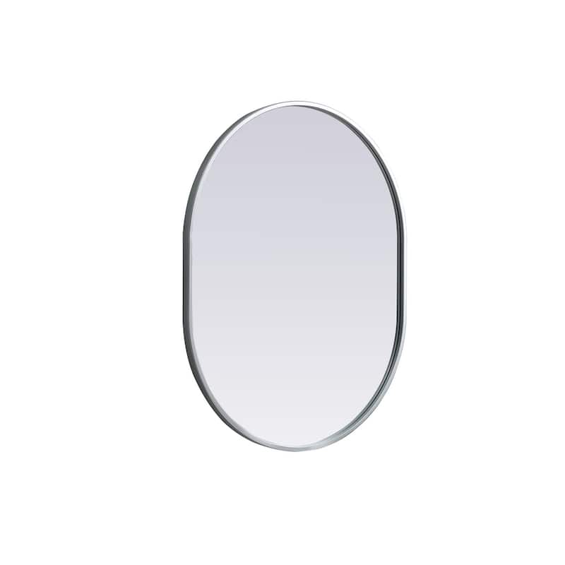 Indigo Home Metal Frame Oval Mirror 24x30 Inch