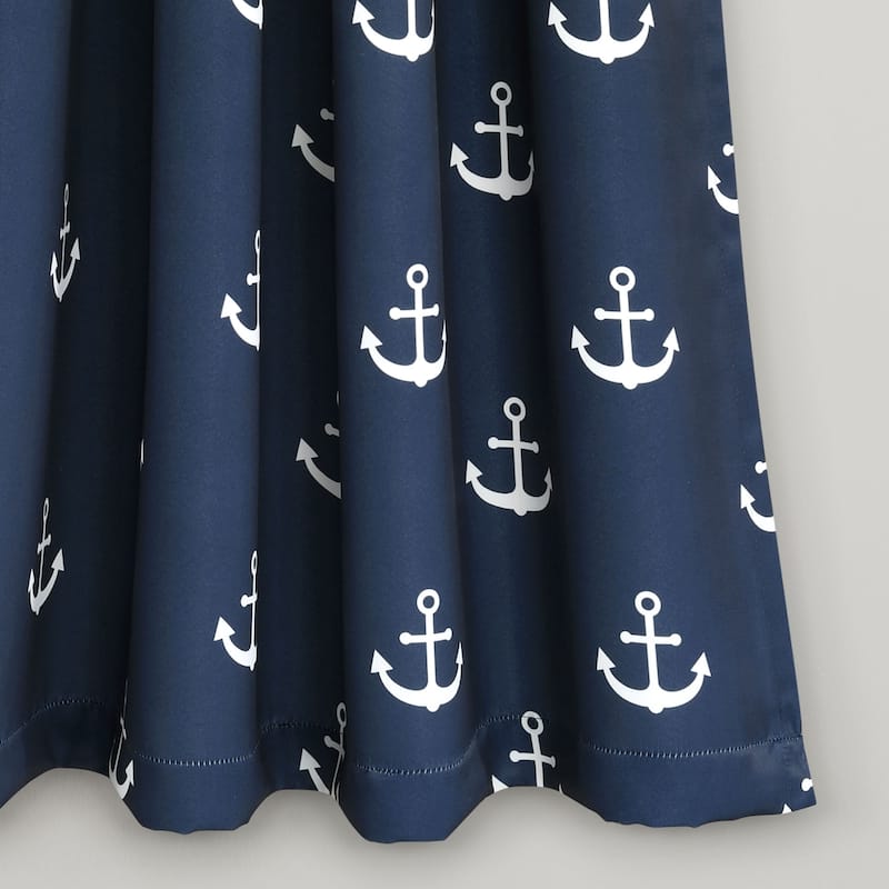 Lush Decor Anchor Room-darkening Window Panel Curtain Pair