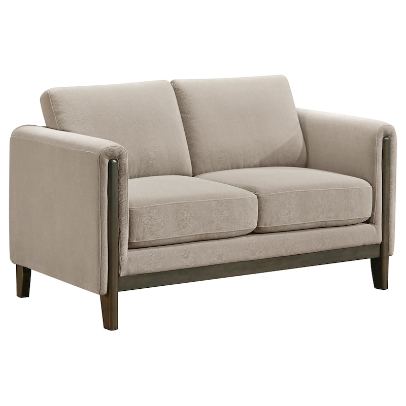 Islington Fabric Upholstered Panel Arm Loveseat Taupe - 57.75" x 32.75" x 35" - Taupe
