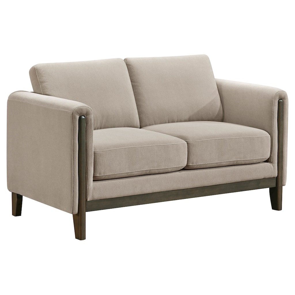 Islington Fabric Upholstered Panel Arm Loveseat Taupe - 57.75" x 32.75" x 35"