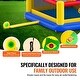 preview thumbnail 6 of 8, Large Inflatable Bounce House with Slide, Hoop & Games – 400 lbs - Multi - 177.2x173.2x79.9 inches