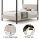 preview thumbnail 13 of 19, 247 Shop At Home Modern Metal Canopy Queen Platform Bed with Channel Tufted Upholstered Headboard
