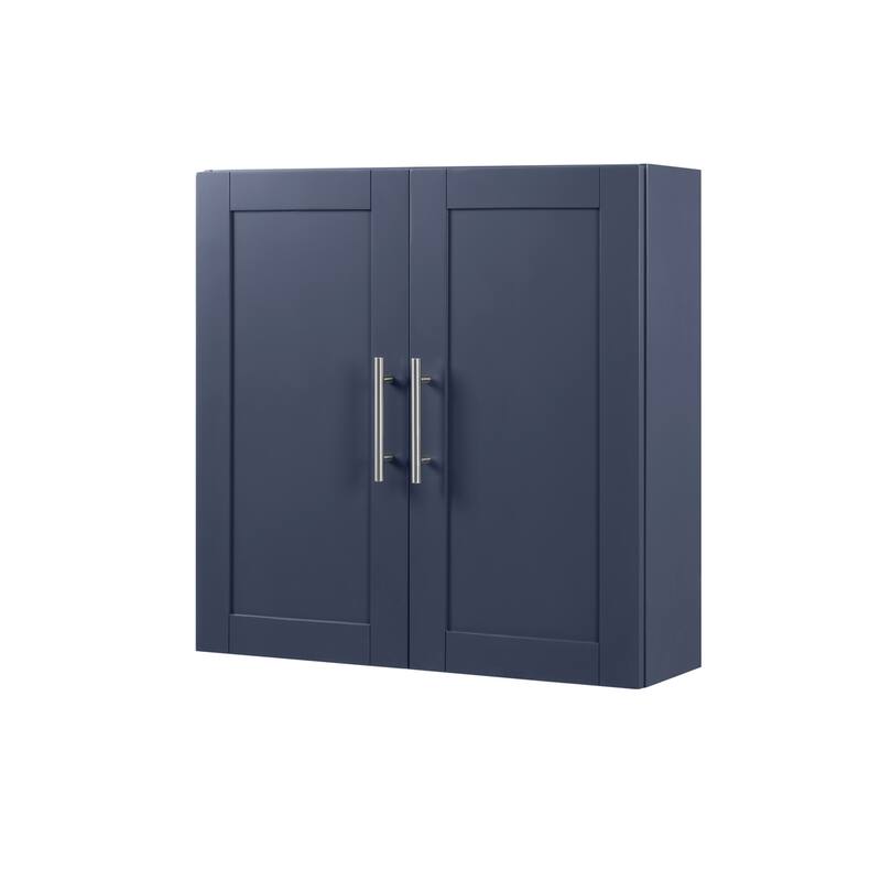 Wall Mounted Bathroom Cabinet with Adjustable Interior Shelf, Wooden Medicine Storage Cabinet