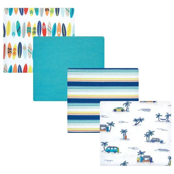 slide 1 of 1, Hudson Baby Infant Boy Cotton Flannel Receiving Blankets, Surfer Dude, One Size - Surfer Dude - One Size One Size - Surfer Dude