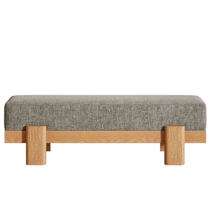 Upholstered Entryway Bench, Modern Shoe Bench, End of Bed Stool Accent Seat for Bedroom, Entrance, Living Room