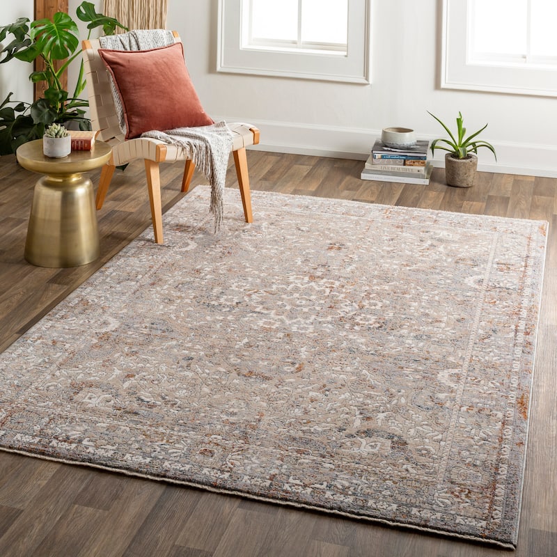 Livabliss Actona Vintage Distressed Area Rug - Tan - 3' 3" x 10'